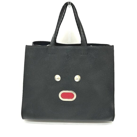 FENDI 7VA390 Selleria monster 2WAY Bag Shoulder Crossbody Tote Bag Leather Black - Picture 1 of 16